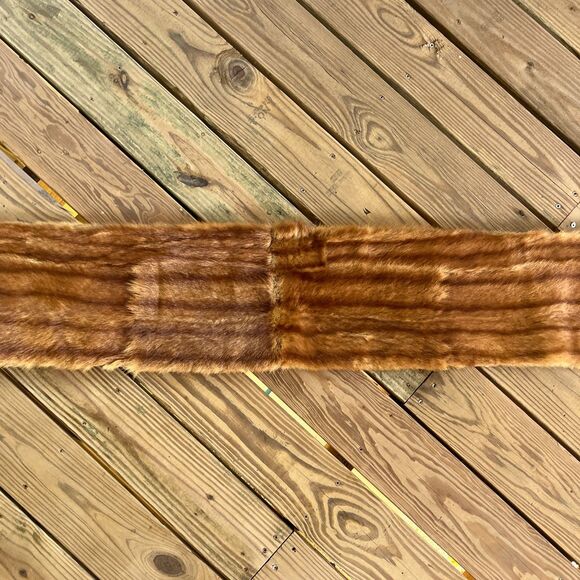 Antique Art Deco Era Genuine Mink Fur Stole Scarf - Crocheted Fur Tassels - Long - Picture 8 of 8